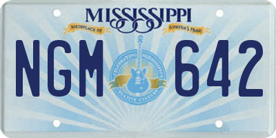 MS license plate NGM642