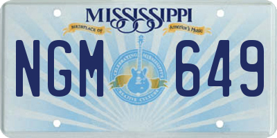 MS license plate NGM649