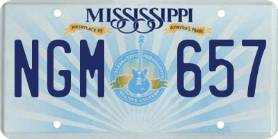 MS license plate NGM657