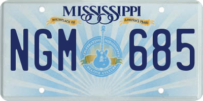 MS license plate NGM685