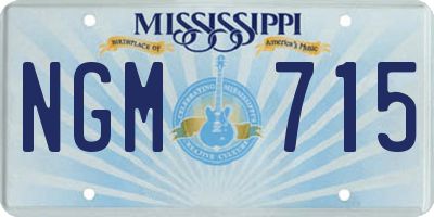 MS license plate NGM715
