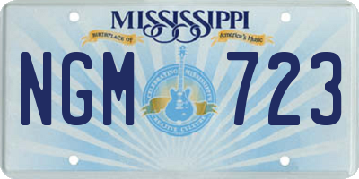 MS license plate NGM723