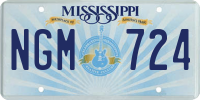 MS license plate NGM724