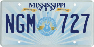 MS license plate NGM727