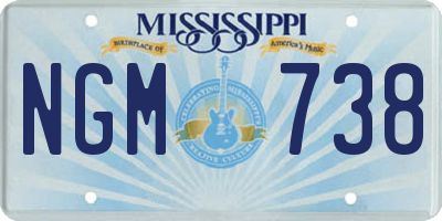 MS license plate NGM738