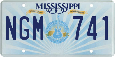 MS license plate NGM741