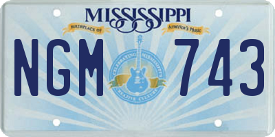 MS license plate NGM743