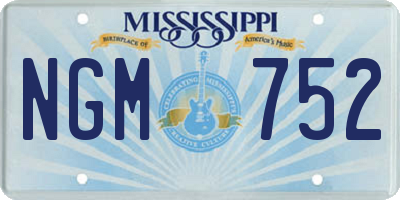 MS license plate NGM752