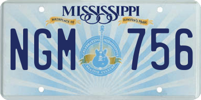 MS license plate NGM756