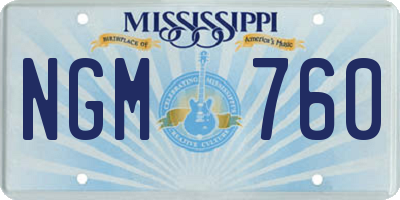 MS license plate NGM760