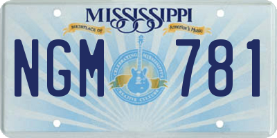 MS license plate NGM781