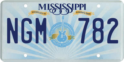 MS license plate NGM782