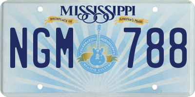 MS license plate NGM788