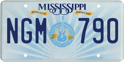 MS license plate NGM790