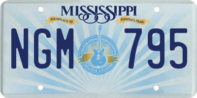 MS license plate NGM795
