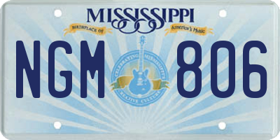 MS license plate NGM806