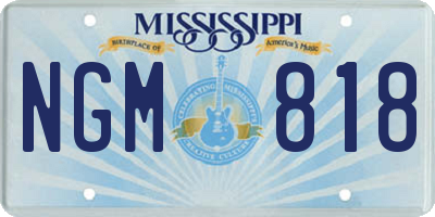 MS license plate NGM818
