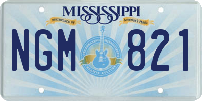 MS license plate NGM821