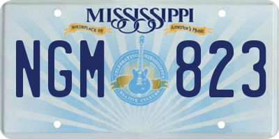 MS license plate NGM823