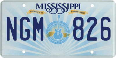 MS license plate NGM826