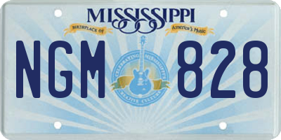 MS license plate NGM828