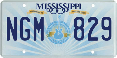 MS license plate NGM829