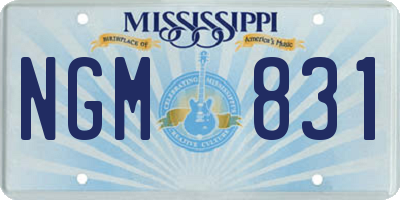 MS license plate NGM831