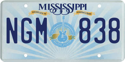 MS license plate NGM838