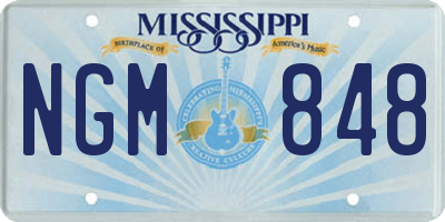 MS license plate NGM848