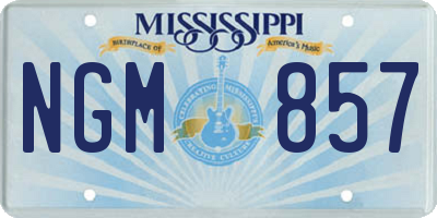 MS license plate NGM857