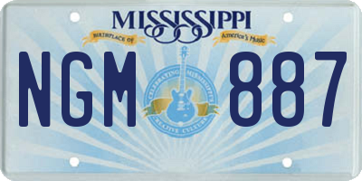 MS license plate NGM887
