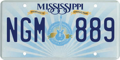 MS license plate NGM889