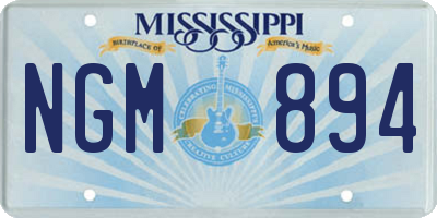 MS license plate NGM894