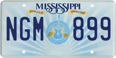 MS license plate NGM899