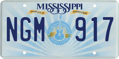 MS license plate NGM917