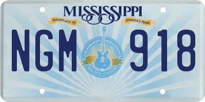 MS license plate NGM918