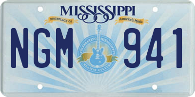 MS license plate NGM941