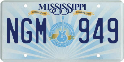 MS license plate NGM949