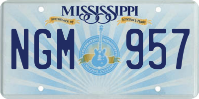 MS license plate NGM957