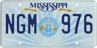 MS license plate NGM976