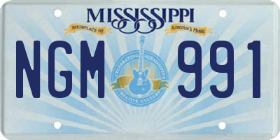 MS license plate NGM991