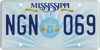 MS license plate NGN069