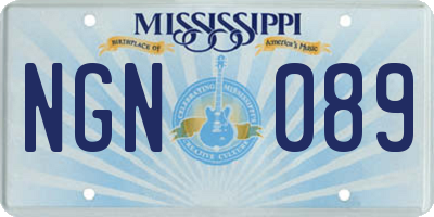 MS license plate NGN089