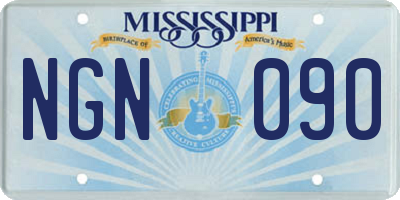 MS license plate NGN090