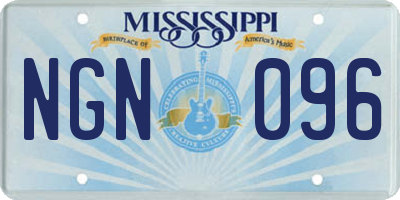 MS license plate NGN096