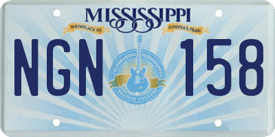 MS license plate NGN158