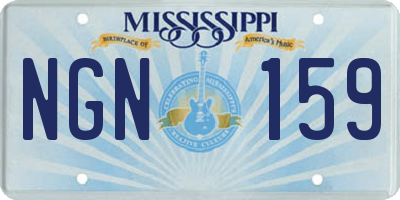 MS license plate NGN159