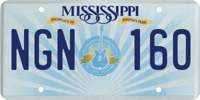 MS license plate NGN160