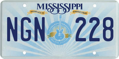 MS license plate NGN228