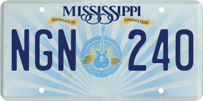 MS license plate NGN240